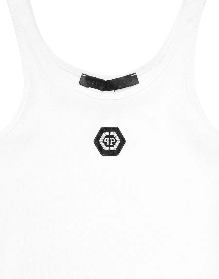 Топ Philipp Plein белого цвета — фото 3