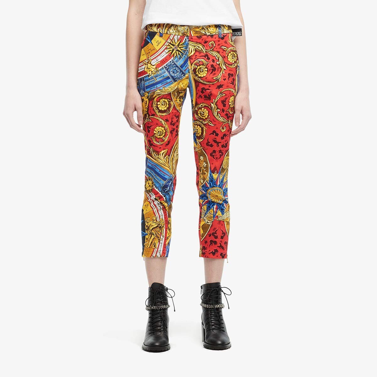 

Брюки Moschino, Printed Crop Pants, Коричневый, Брюки Moschino, Printed Crop Pants