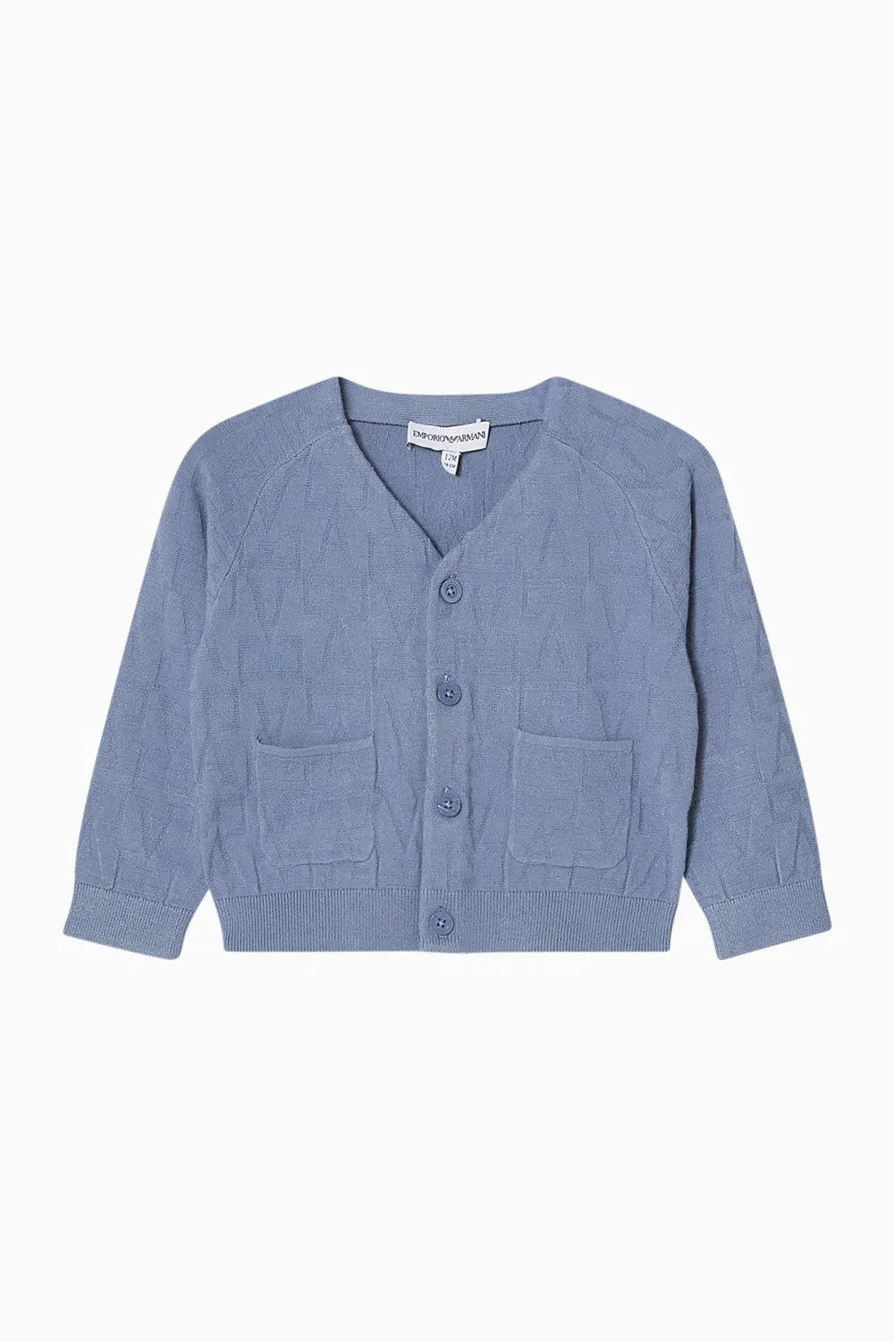 Кардиган вязаный Emporio Armani, синий