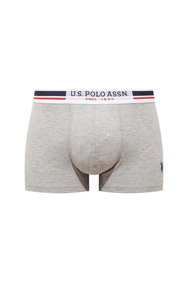 Мужские боксеры с принтом 3 шт U.S. Polo Assn., Navy Blue - Red - Gray Melange — фото 4