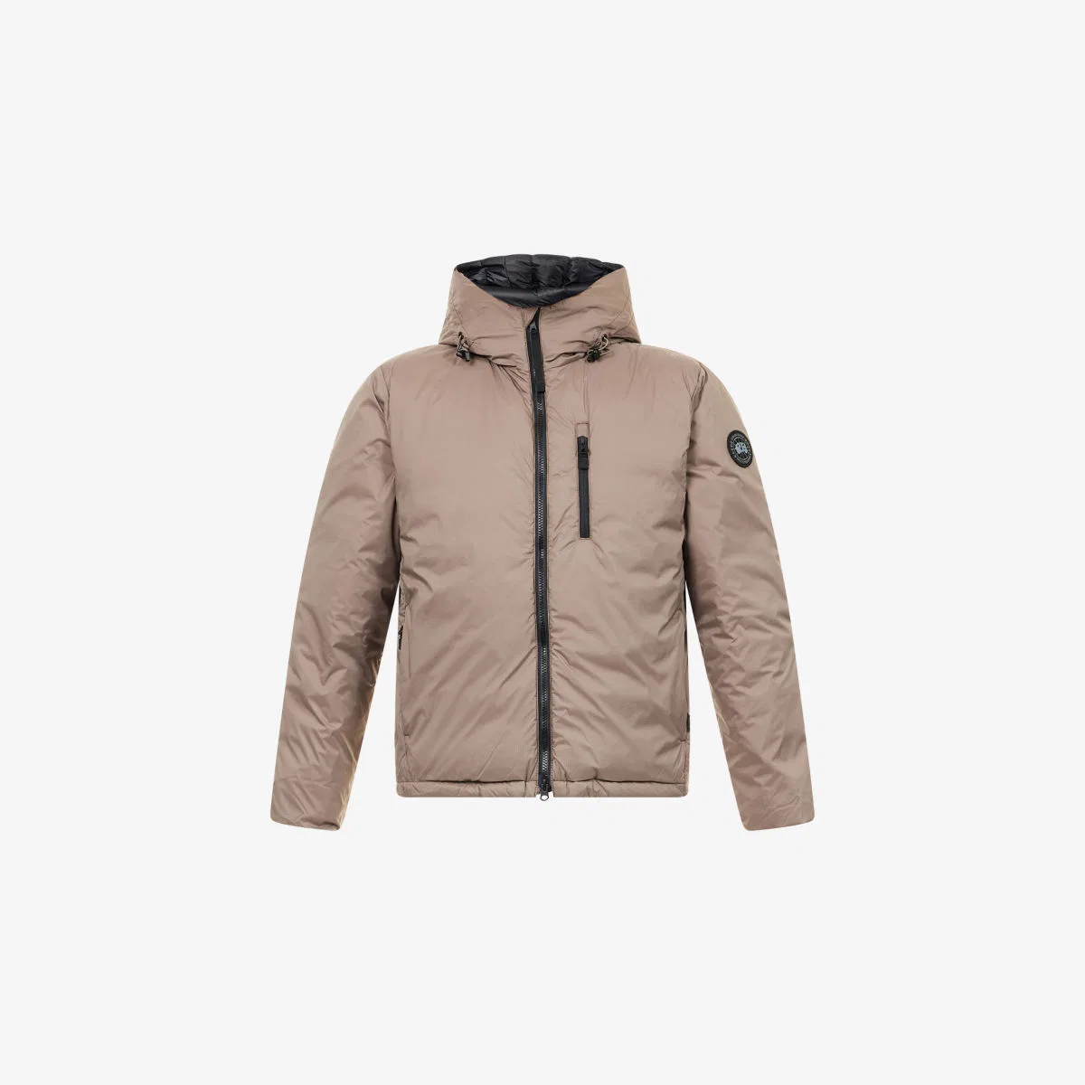 Худи Lodge из пуха стандартного кроя Canada Goose, коричневый/серый