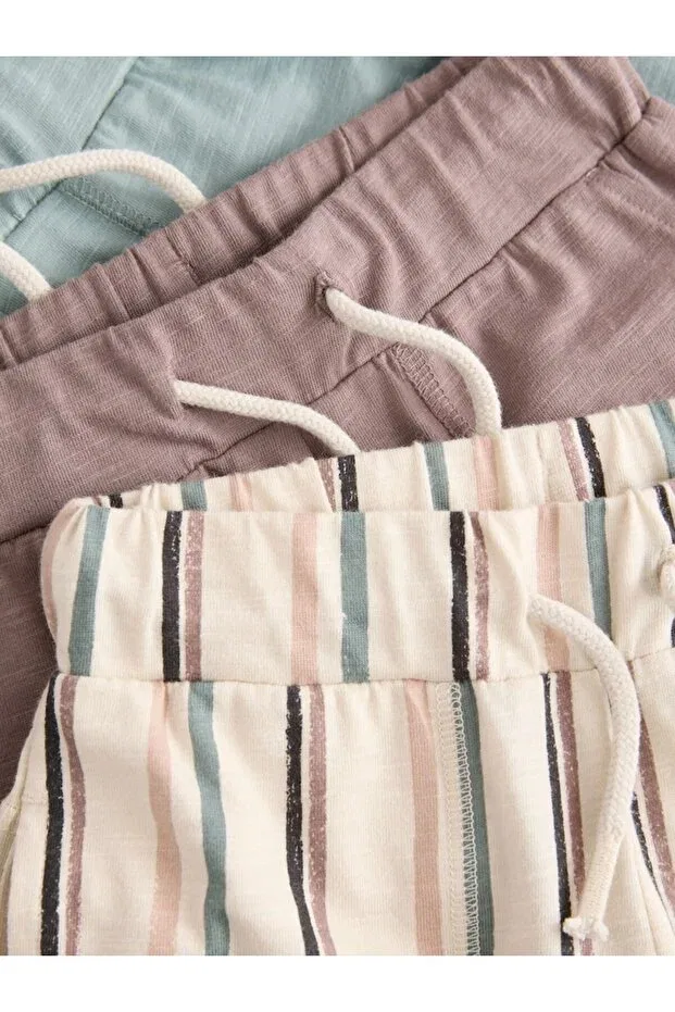 Детские шорты для мальчиков с полосками комплект 3 шт Next Baby, Multicolor — фото 3