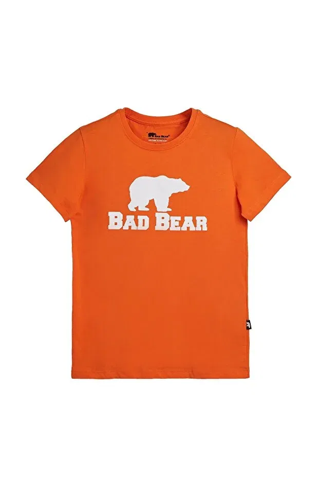 Детская футболка для девочек с принтом Bear Tee Kids Orange Bad Bear, Orange