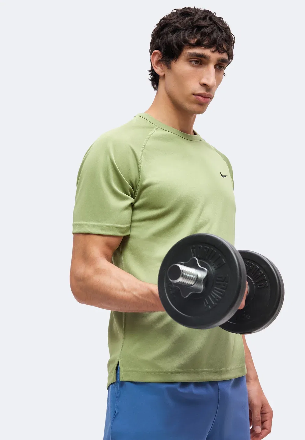 Flex - спортивная футболка Nike Performance, Dusty Olive/Black — фото 4