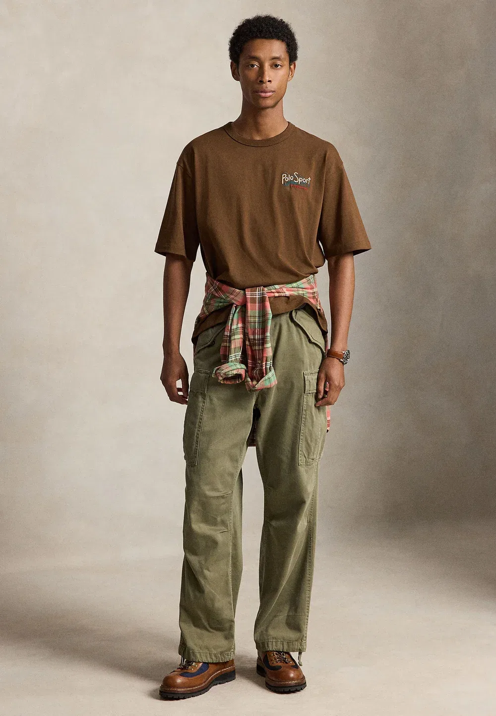 Футболка-Поло свободного кроя в спортивном стиле - базовая футболка Polo Ralph Lauren, Pale Russet — фото 2