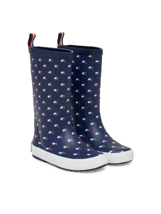 Резиновые сапоги Rain Boot  Tommy Hilfiger, темно-синий — фото 2