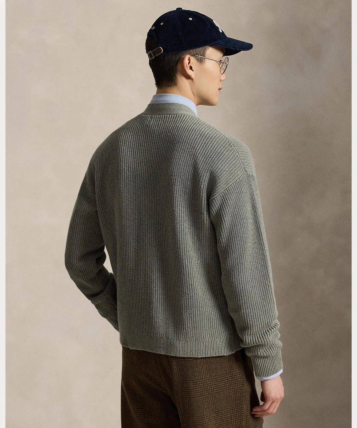 Мужской кардиган с длинным рукавомPOLO RALPH LAUREN, Серый — фото 4
