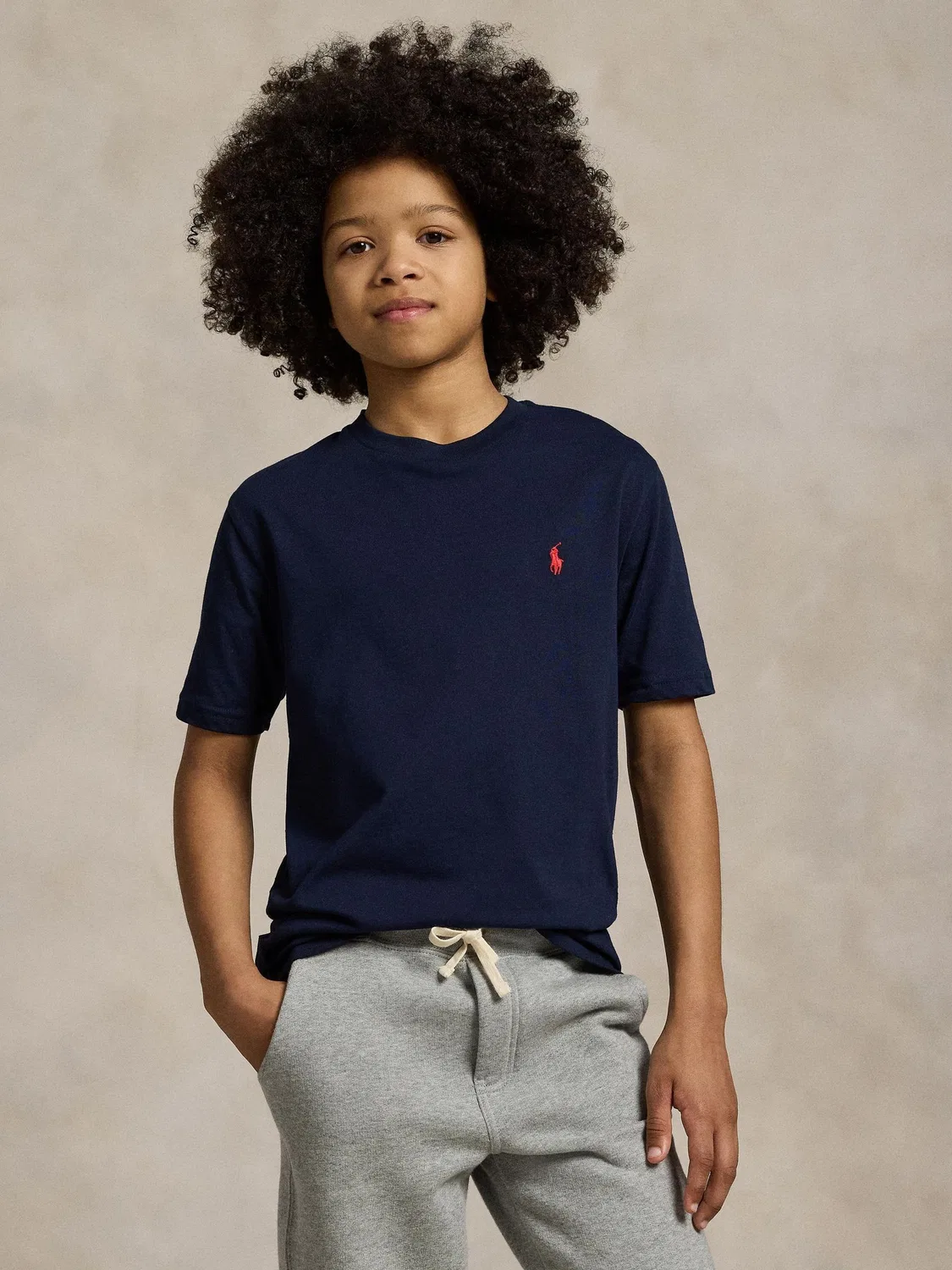 Футболка с коротким рукавом, хлопок Polo Ralph Lauren, темно-синий