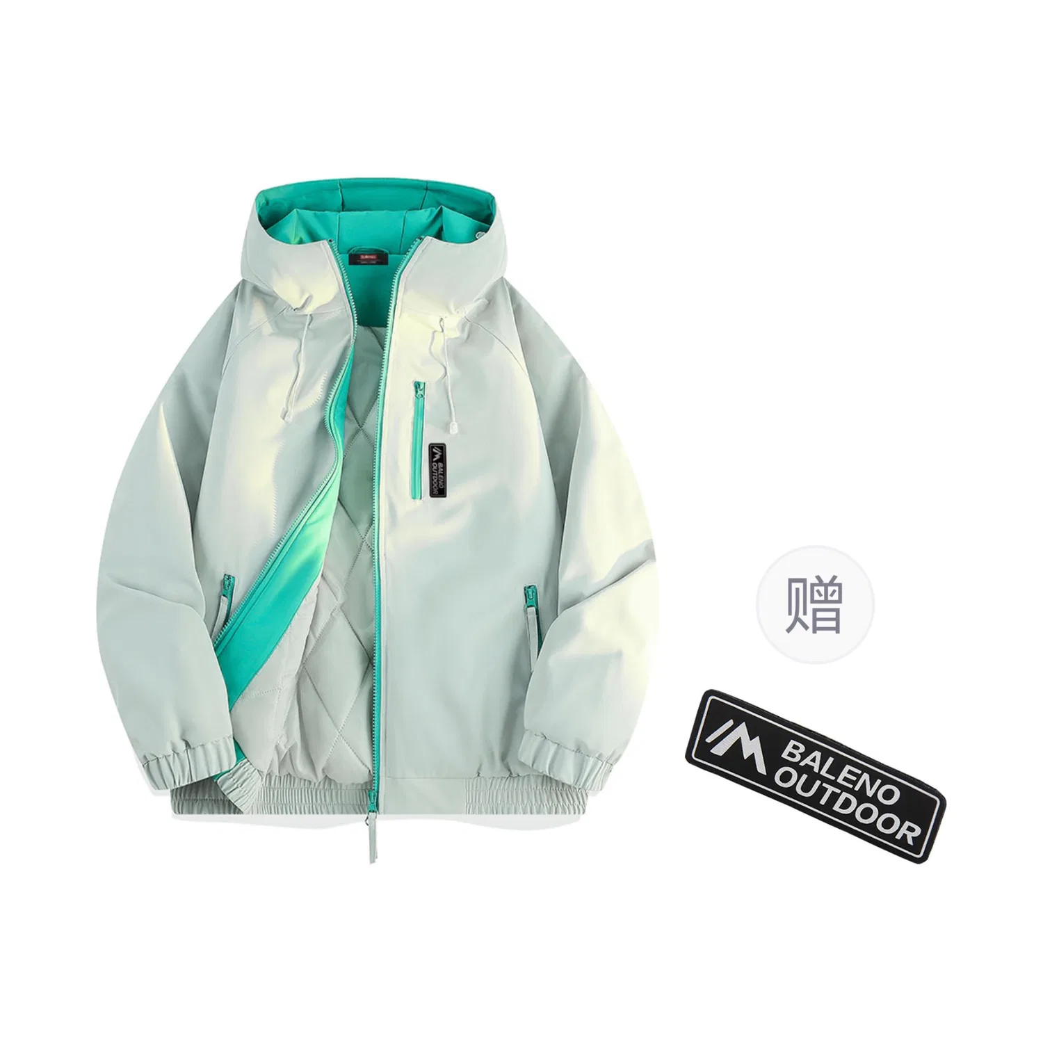 Детский тренчкот с капюшоном утепленный BALENO, Gray Green
