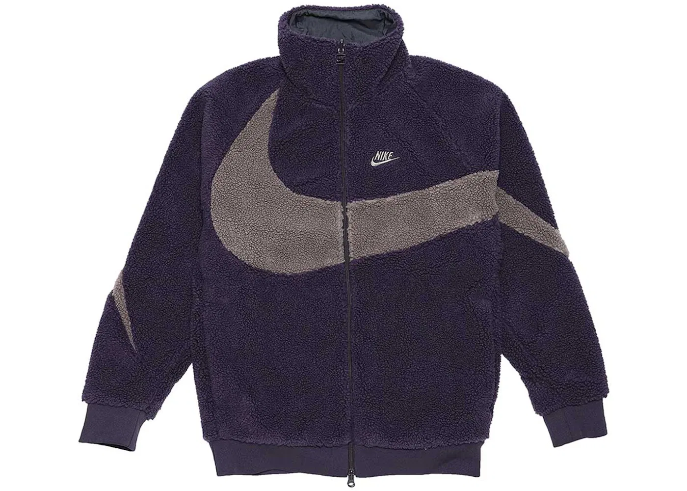 Мужская куртка с принтом Big Swoosh Reversible Boa Jacket (Asia Sizing) Nike, Cave Purple