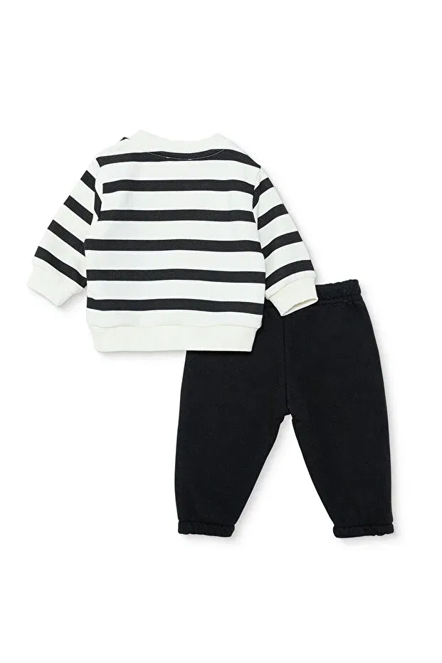 Детский комплект спортивного костюма хлопковый Hellobaby Ebebek Hello Baby, Ecru — фото 2