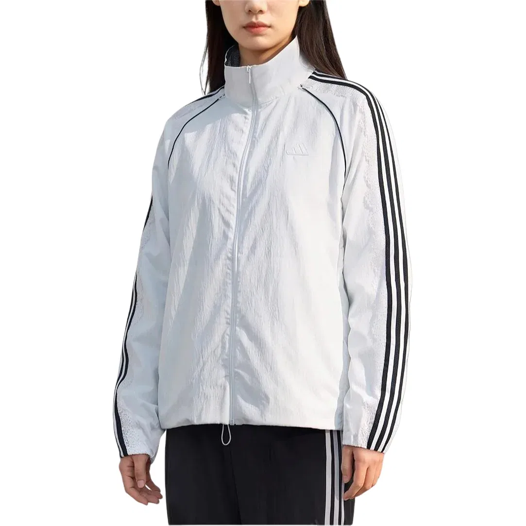 Женская куртка Dance Lace Mixed Woven Jacket Asia Sizing 'White' adidas, белый — фото 3