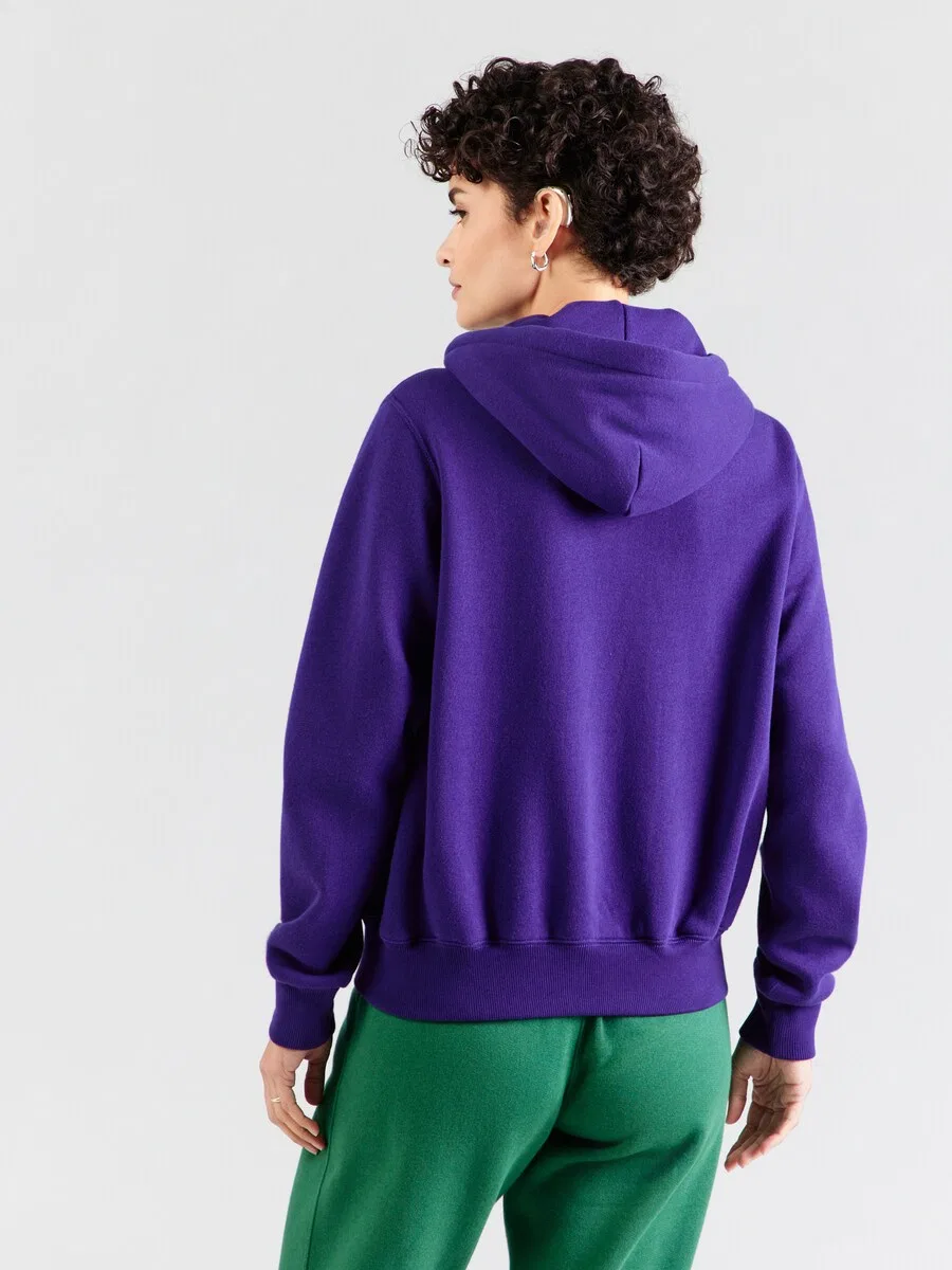 Худи на молнии Polo Ralph Lauren темно-фиолетового цвета — фото 4