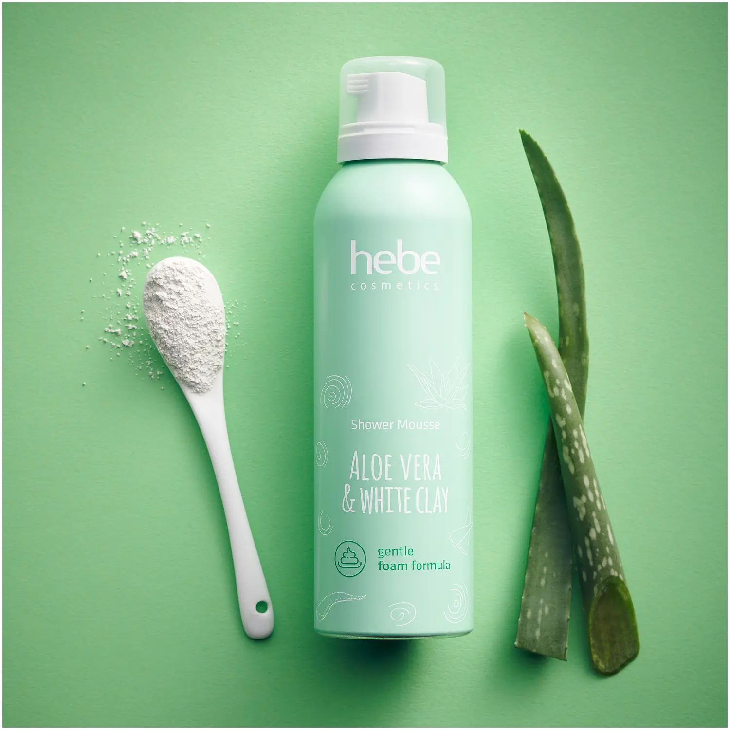 

Hebe Cosmetics Aloes&Biała glinka мусс для тела, 200 мл