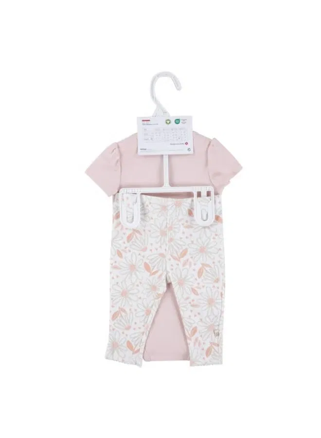 Боди-комбинезон с штанами Huggies, персиковый — фото 4