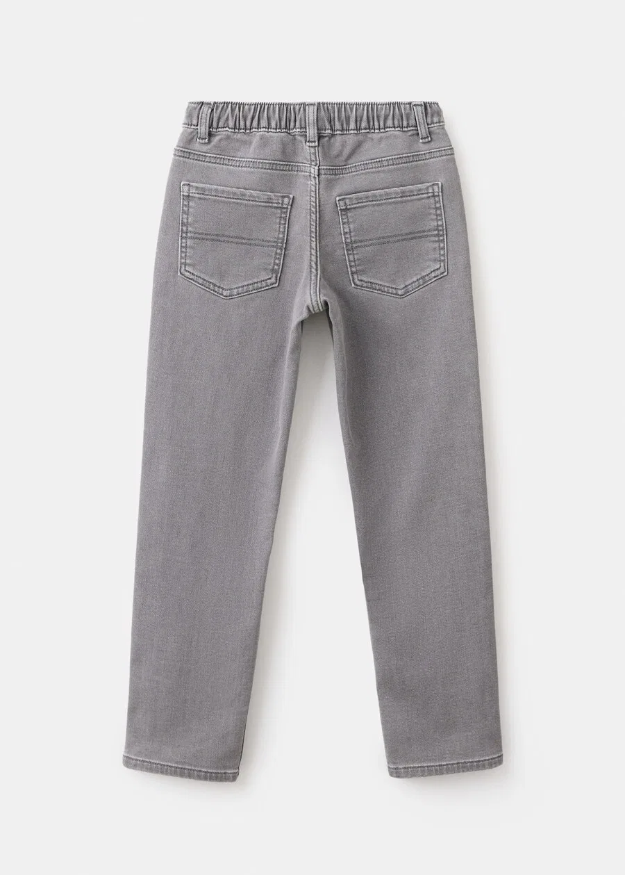 Детские джинсы MANGO KIDS Regular Jeans 'COMFY' серого цвета — фото 2