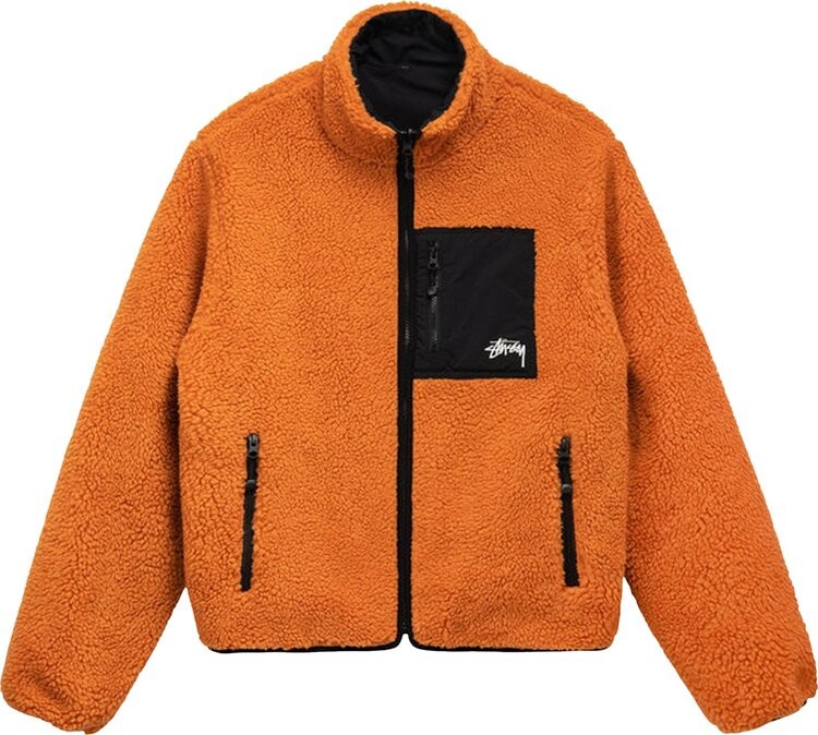 

Куртка Stussy 8 Ball Sherpa Jacket 'Orange', оранжевый