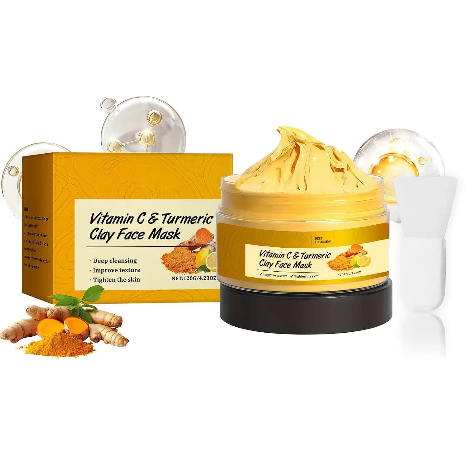 Маска для лица глиняная, Turmeric Vitamin C, 120 г Generisch