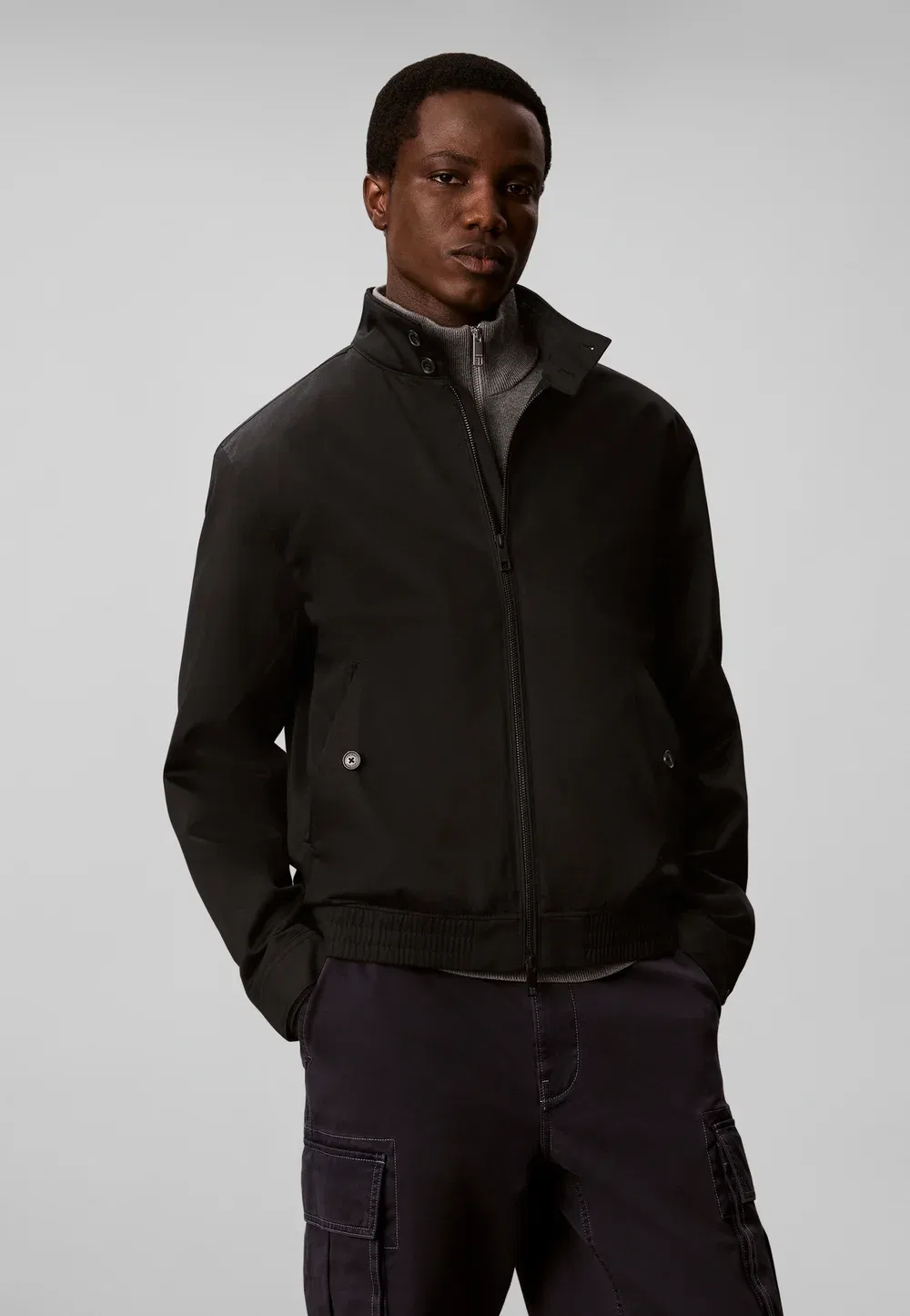 Харрингтон - куртка-бомбер Calvin Klein, Black