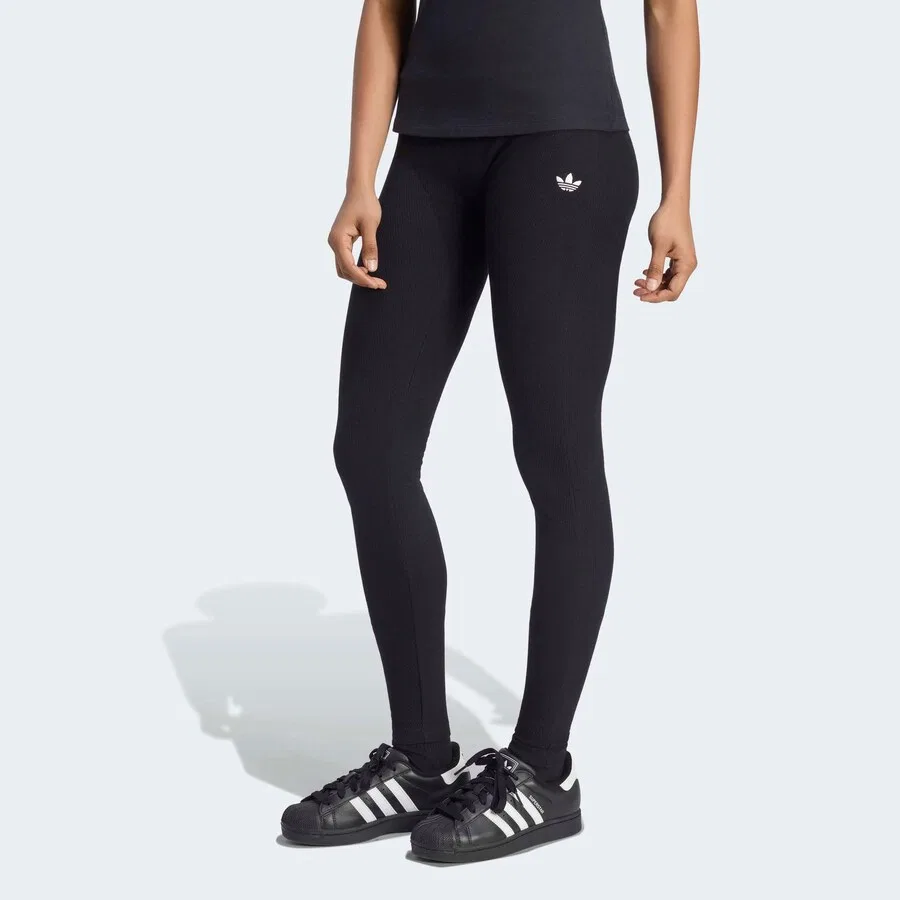Узкие леггинсы ADIDAS ORIGINALS черного цвета — фото 2
