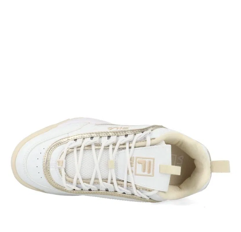 Детские кроссовки для девочек с платформой Destroyer F Teens Fila, White Gold — фото 2