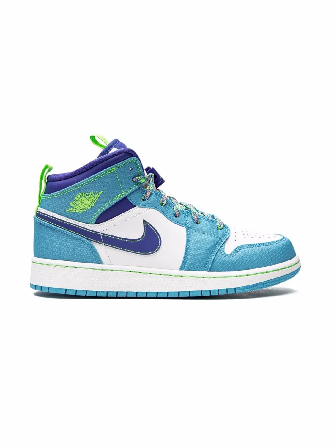 Кроссовки Jordan 1 Mid SE "Sprite Blue" — фото 2