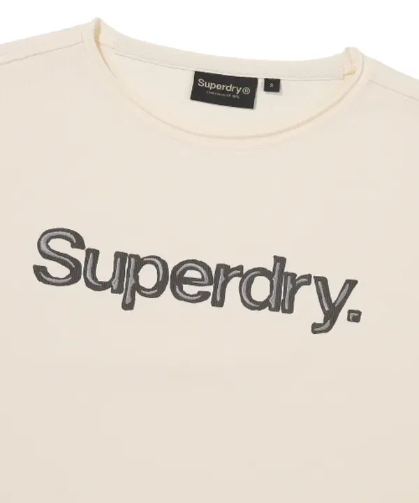 Майка-безрукавка винтажная, W Superdry, кремовый — фото 3