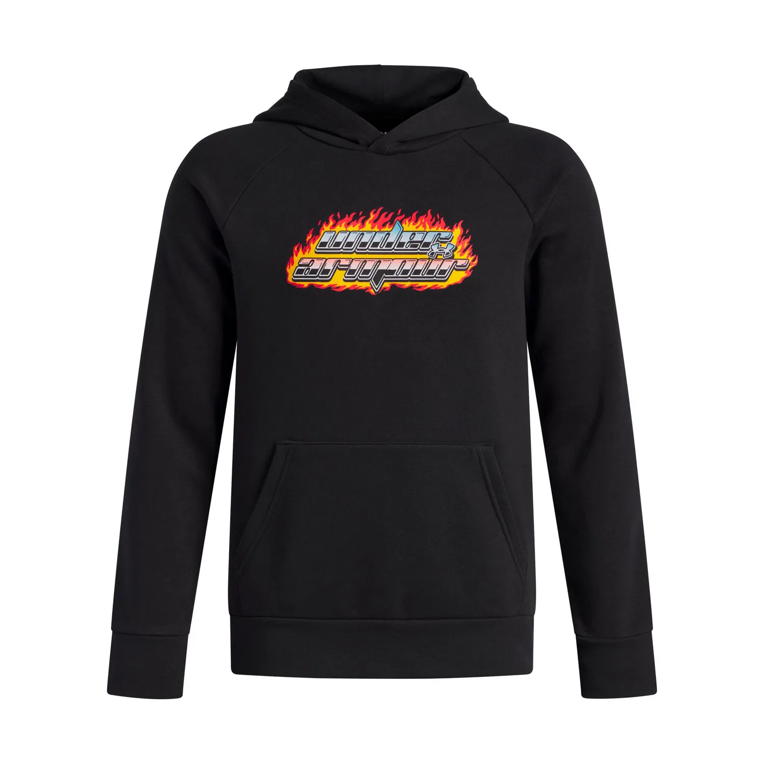 Детское худи с принтом Rival Fleece Flamin Wordmark Under Armour, Черный