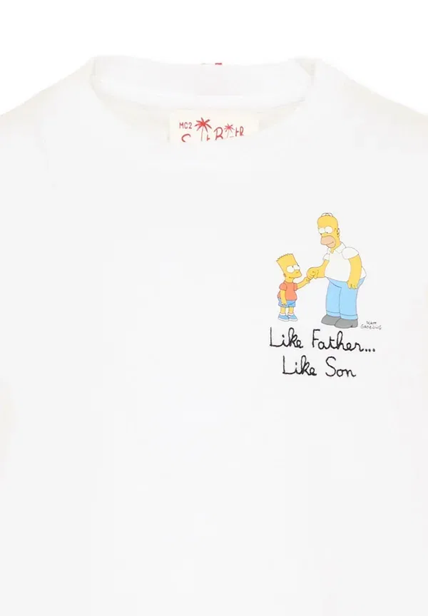 Футболка с принтом The Simpsons Mc2 Saint Barth, ivory, слоновая кость — фото 3