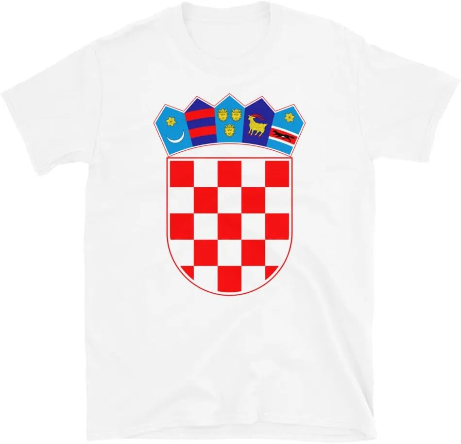 Футболка с принтом Croatia Sahovnica, Белый