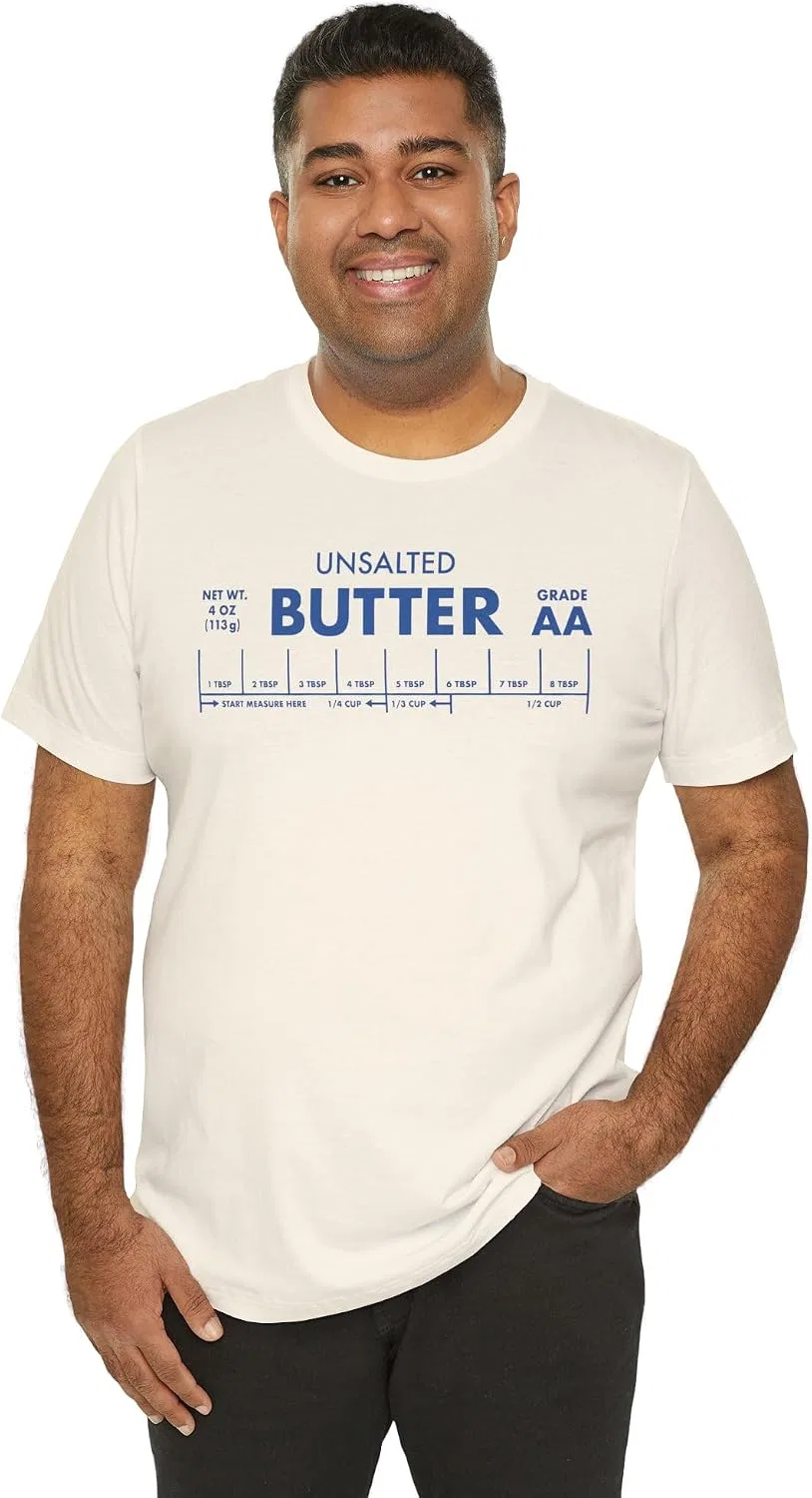 Женская футболка с принтом Unsalted Butter, натуральный — фото 3