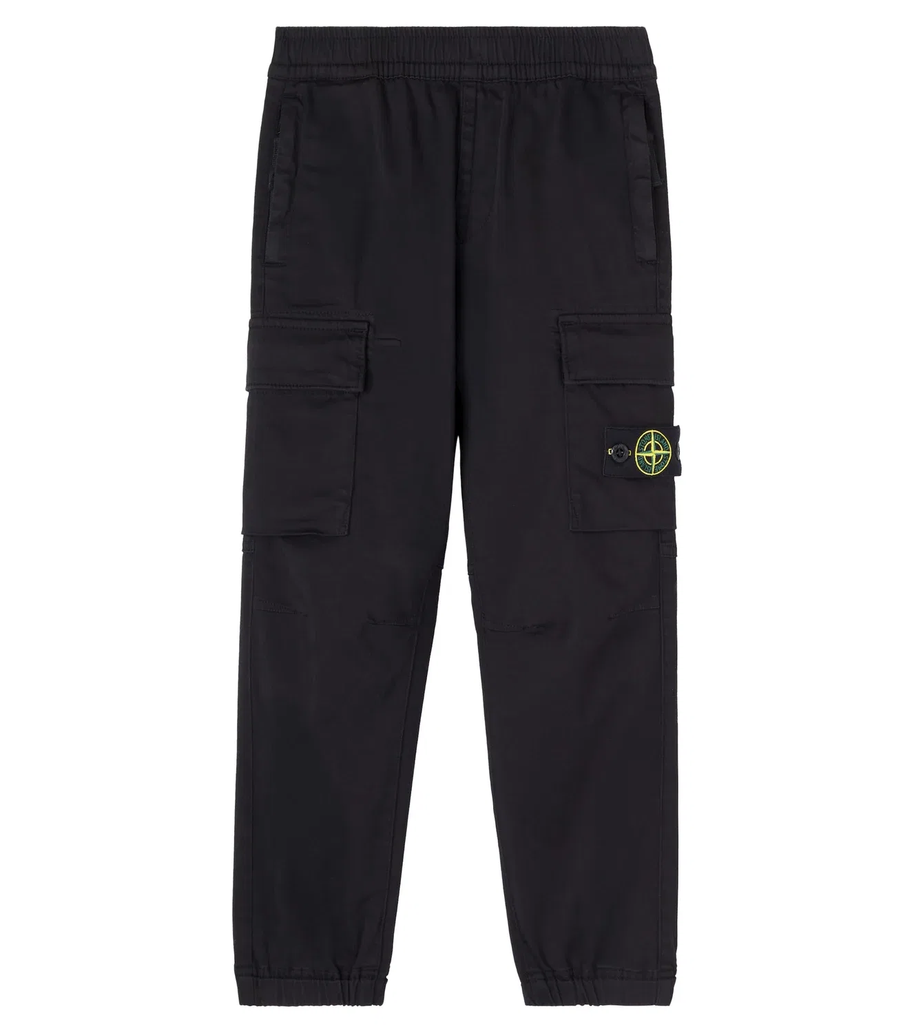 Брюки карго с карманами Stone Island Junior, черный