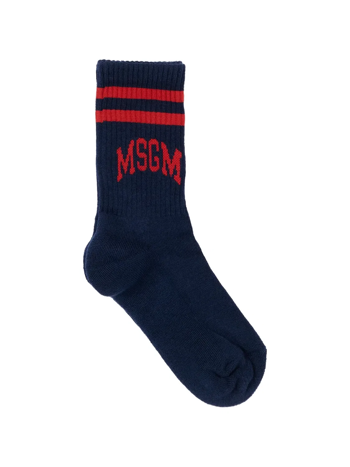 Полосатые носки с логотипом Msgm Kids, синий