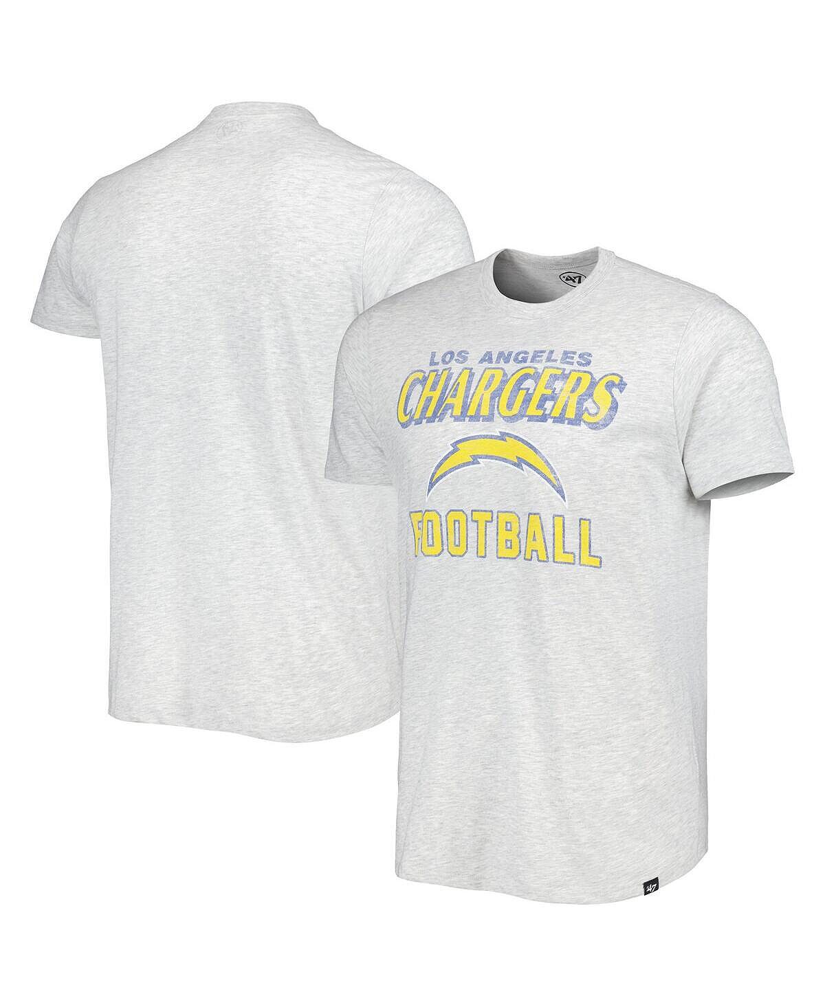 

Мужская серая меланжевая футболка los angeles chargers brand dozer franklin '47 Brand, серый