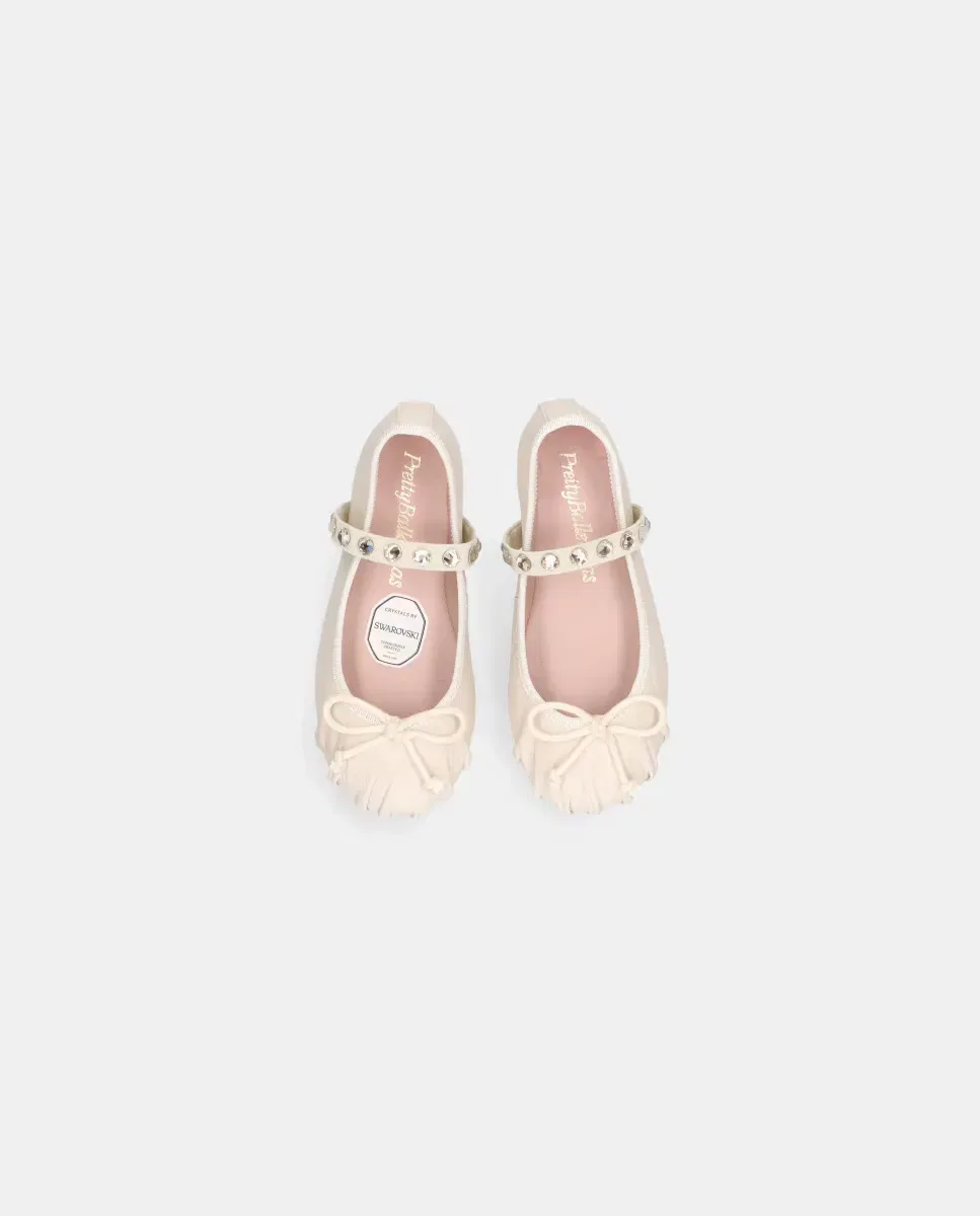 Детские балетки для девочек из мягкой кожи Hannah Pretty Ballerinas, Marfil — фото 2