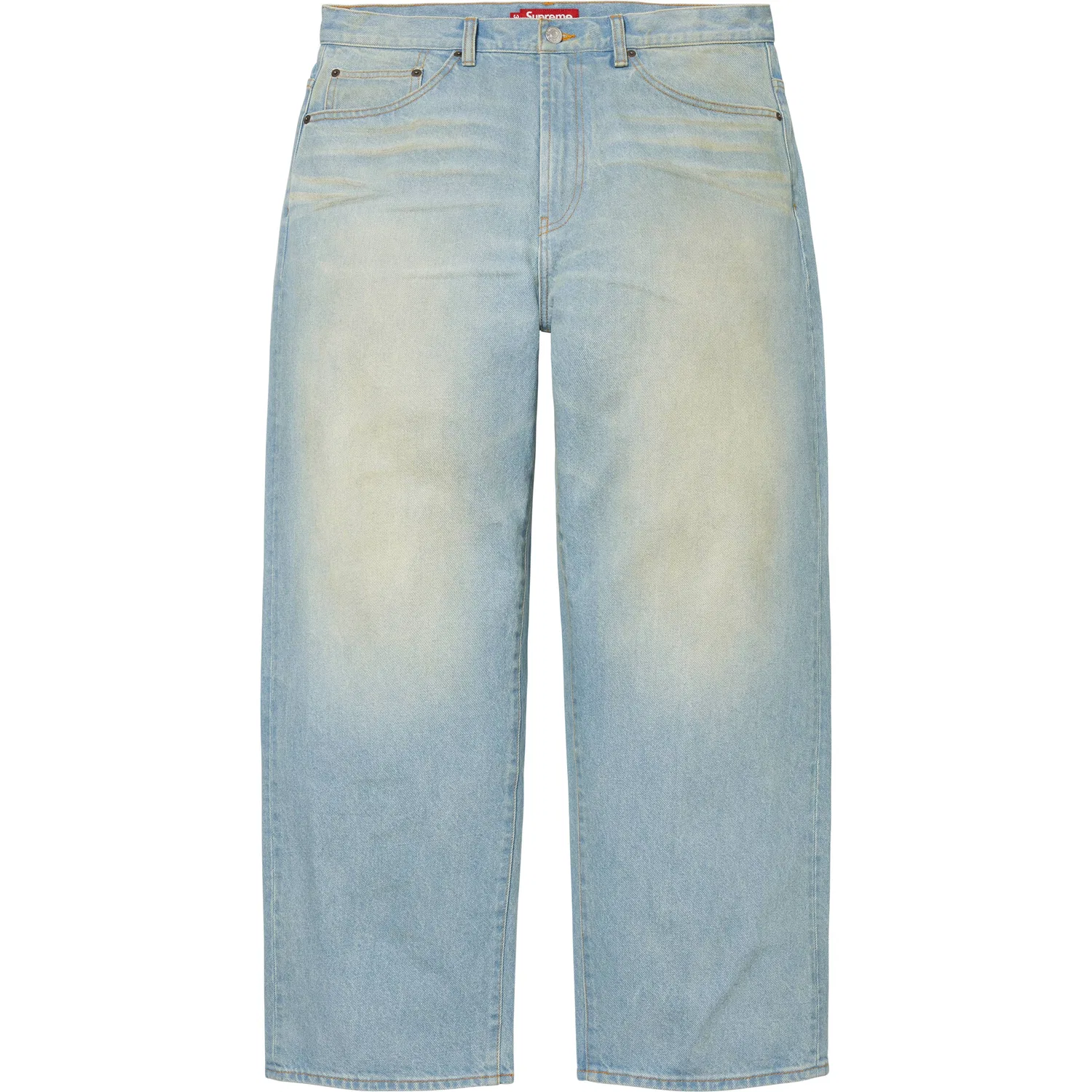 Детские джинсы унисекс с широкими штанинами Supreme, Dirty Indigo