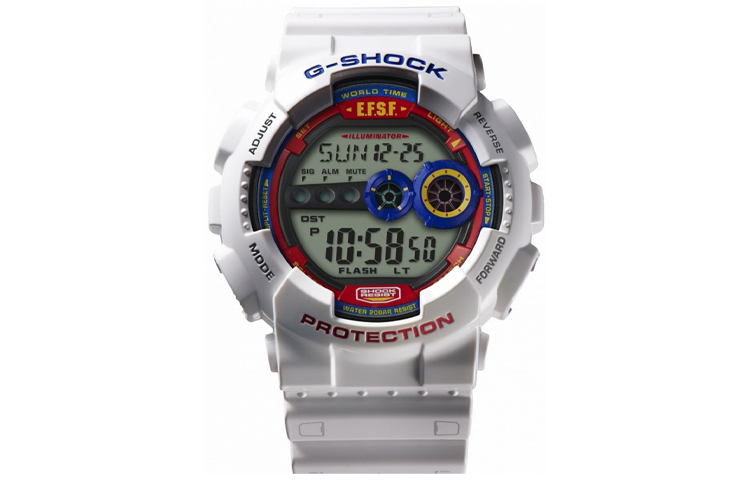 

CASIO Часы Unisex 55mm White Watch GD-100 RX-78, Gray Dial