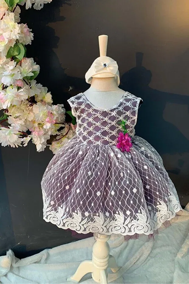 Детское платье для девочек с вышивкой Mnk Baby&Kids, Purple