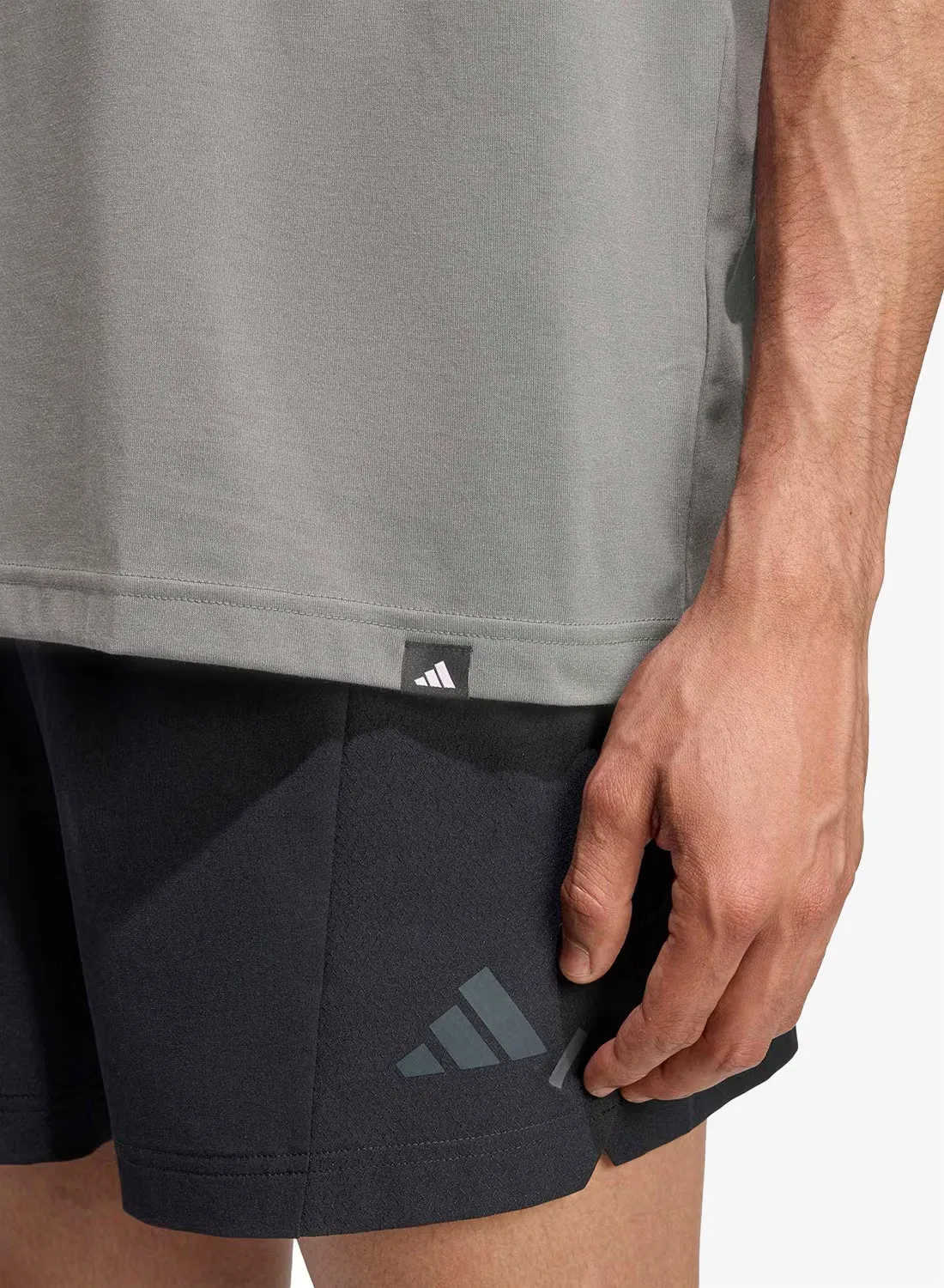 Футболка тренировочная с принтом Climacool Adidas, коричневый — фото 4
