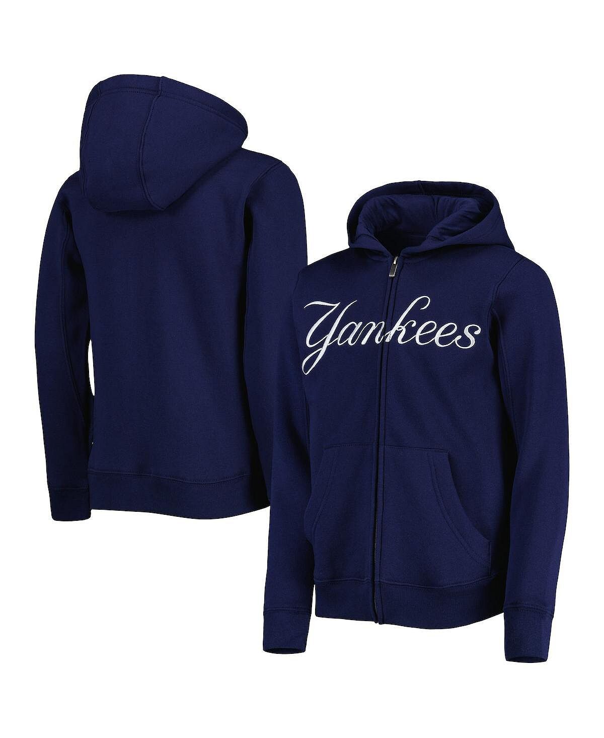 

Темно-синяя флисовая толстовка с молнией во всю длину Big Boys New York Yankees Wordmark Outerstuff, Синий, Темно-синяя флисовая толстовка с молнией во всю длину Big Boys New York Yankees Wordmark Outerstuff