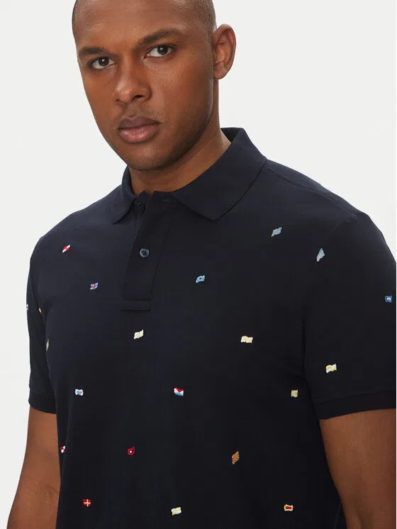 Поло regular fit Critter Tommy Hilfiger, темно-синий — фото 4