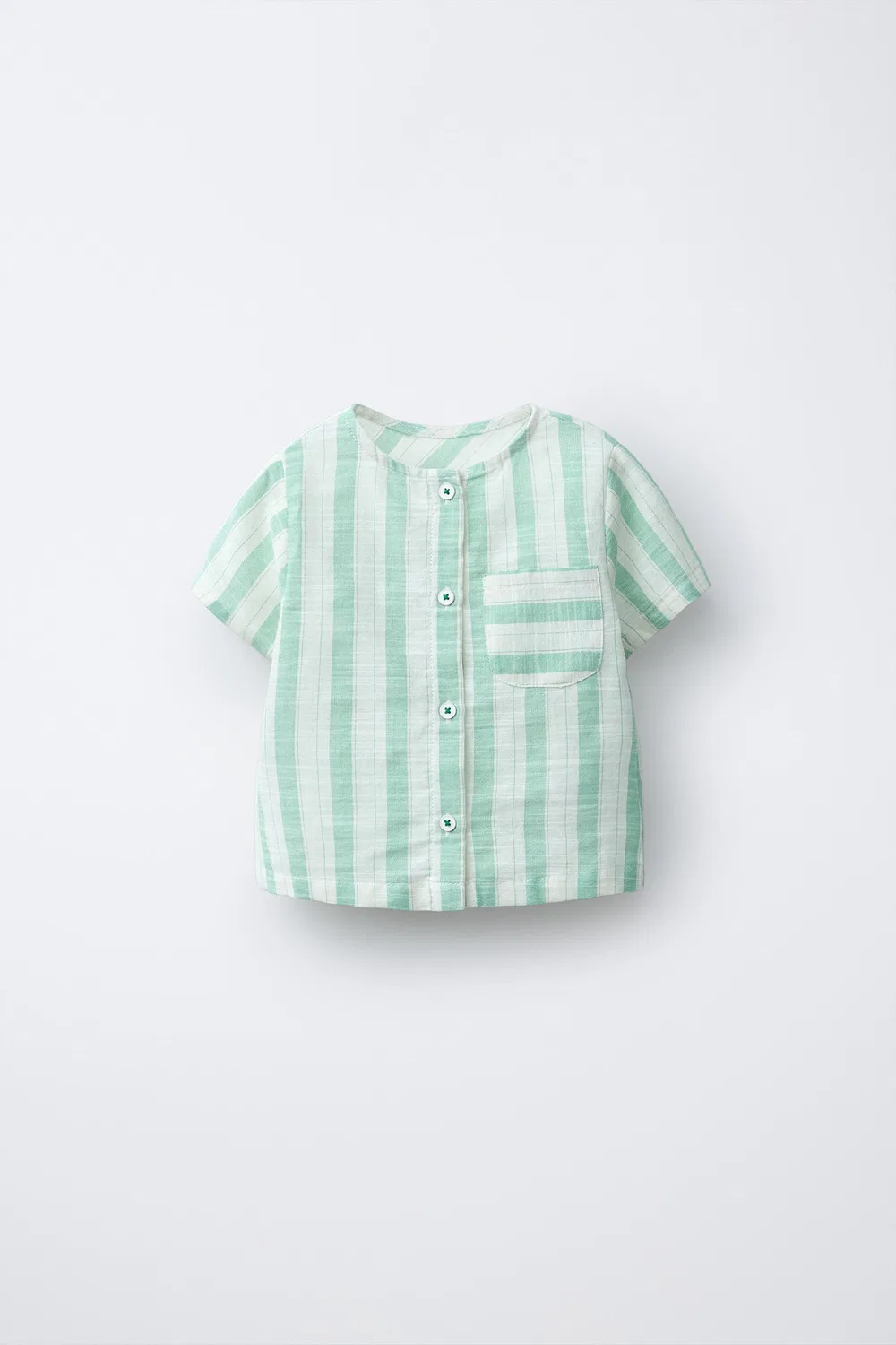 ПОЛОСАТАЯ РУБАШКА ZARA, Green