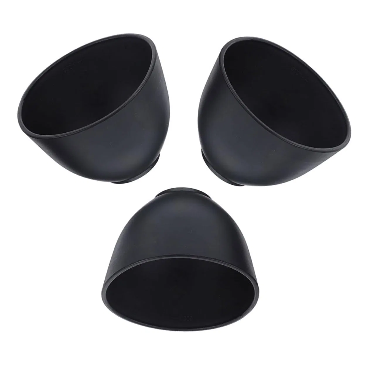 Набор мисок для масок, Silicone, FRCOLOR, 6 шт, 10.5x10.5x14 см, Black — фото 3