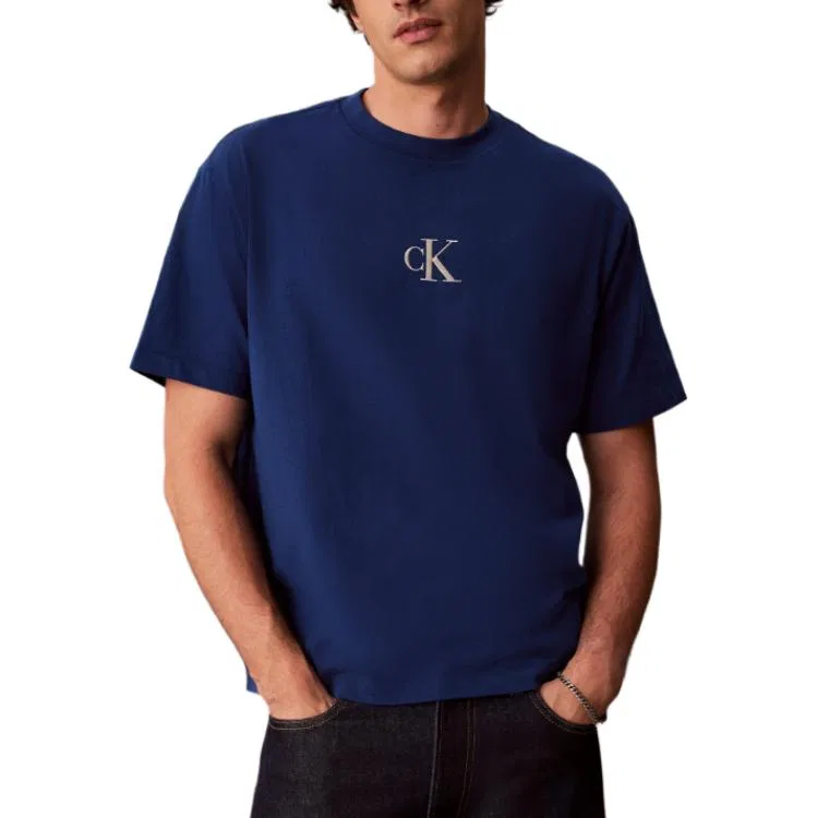 Мужская футболка с круглым вырезом Manor Blue Calvin Klein, Manor Blue