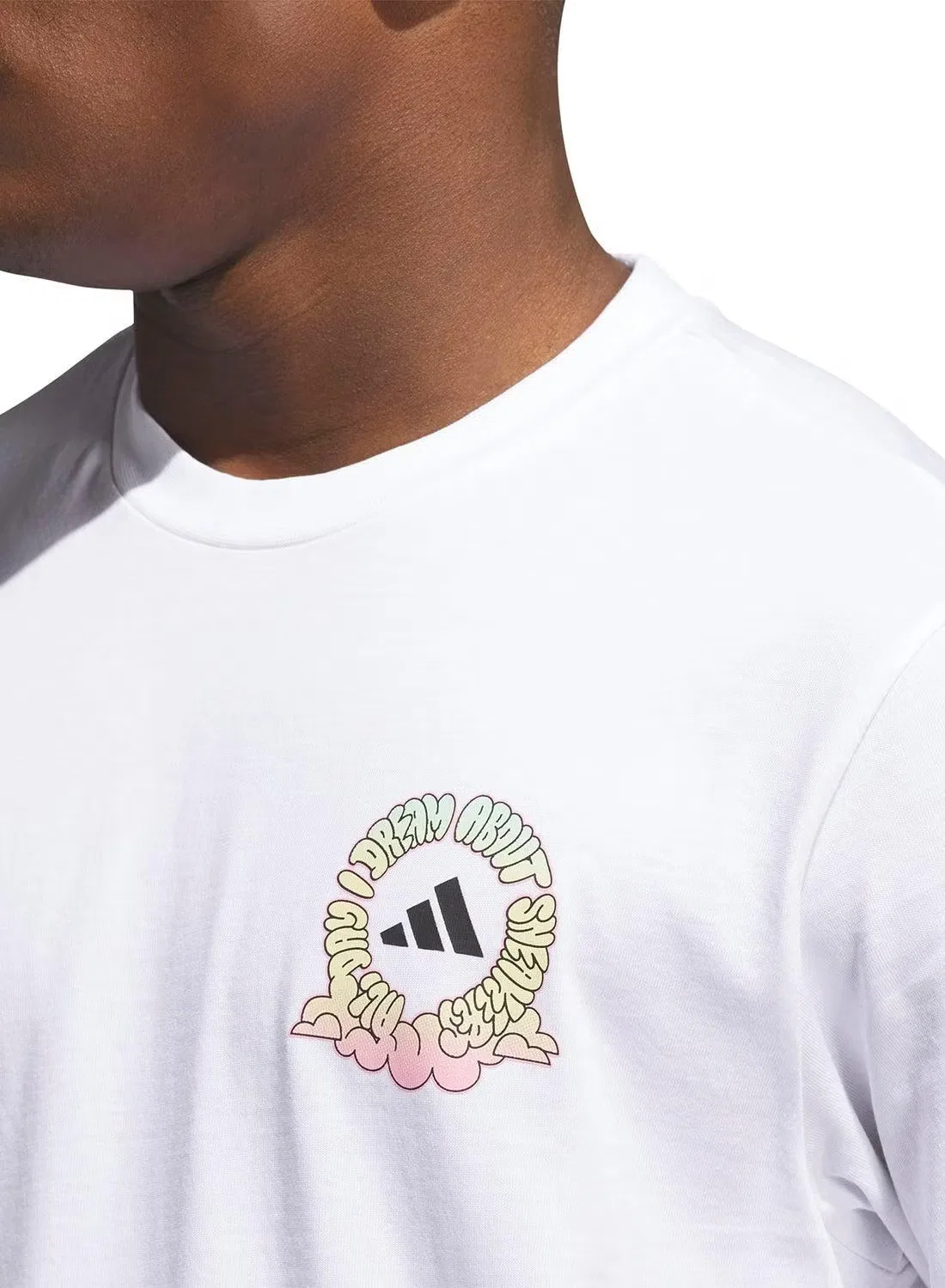 Футболка с принтом 90S nostalgia city graphic Adidas, белый — фото 4