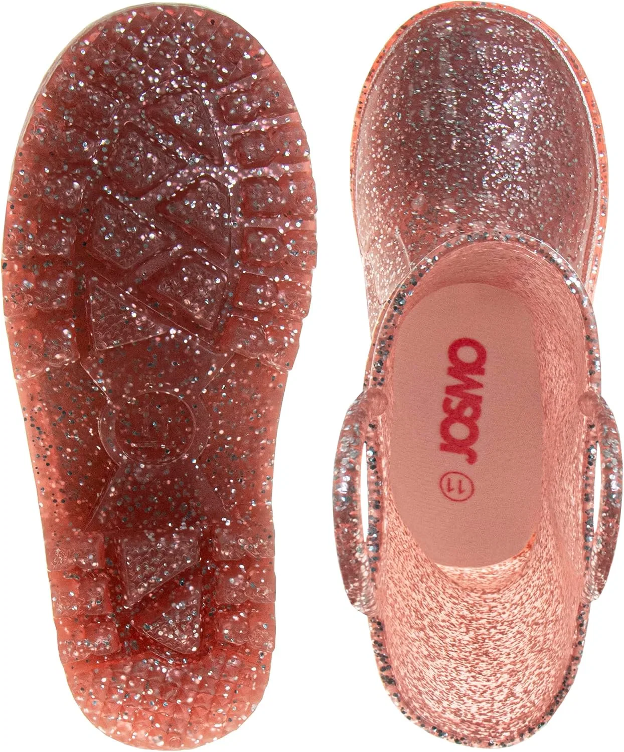 Детские резиновые сапоги с ярким принтом Josmo, Multi Pink Glitters — фото 4