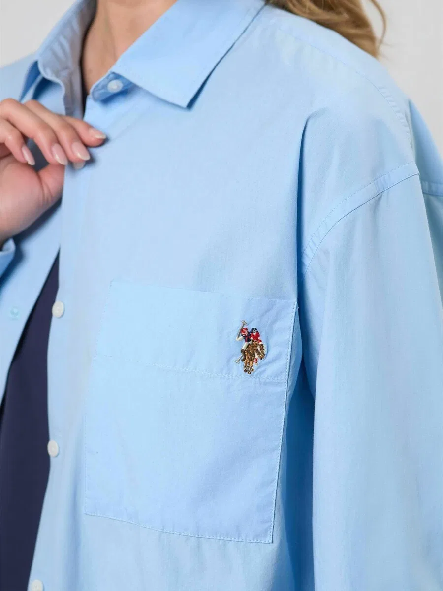 Футболка U.S. POLO ASSN. 'UWLilli' синего цвета — фото 4