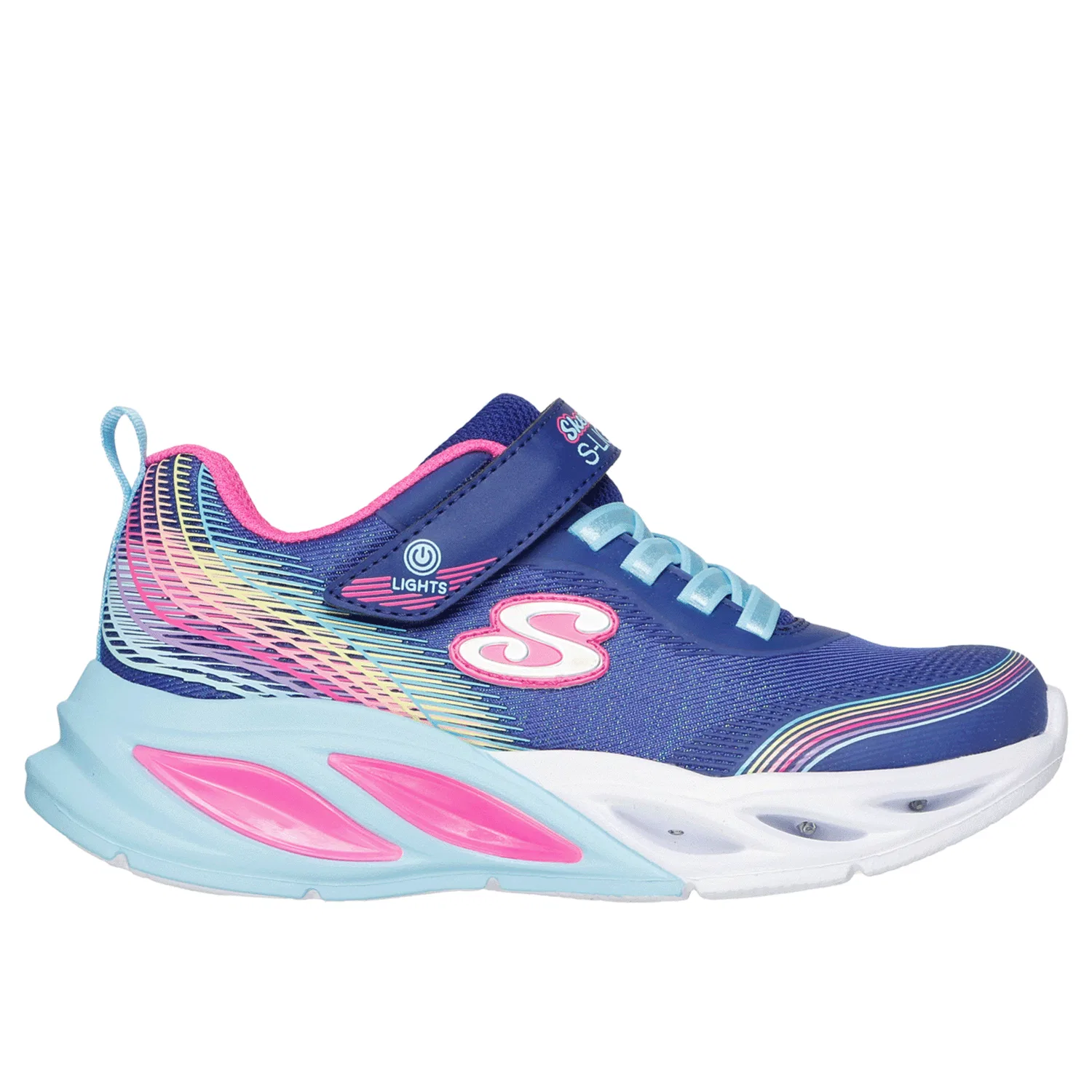 Детские кроссовки с подсветкой Cosmic Glow Lights Skechers, Navy-Multi — фото 4