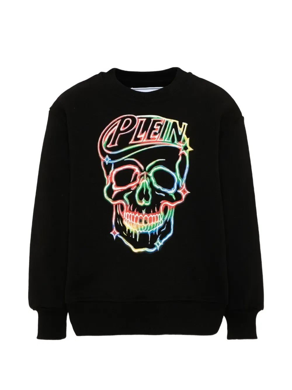 Свитшот с принтом черепа Philipp Plein Junior, черный