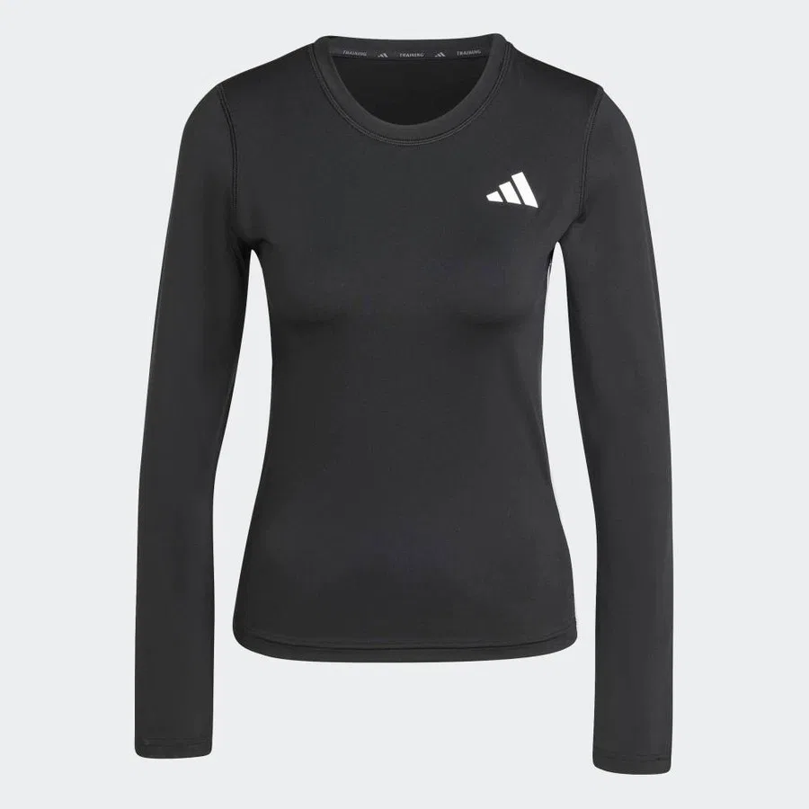 Женская футболка с длинным рукавом WE 3S LS adidas, Черный — фото 4